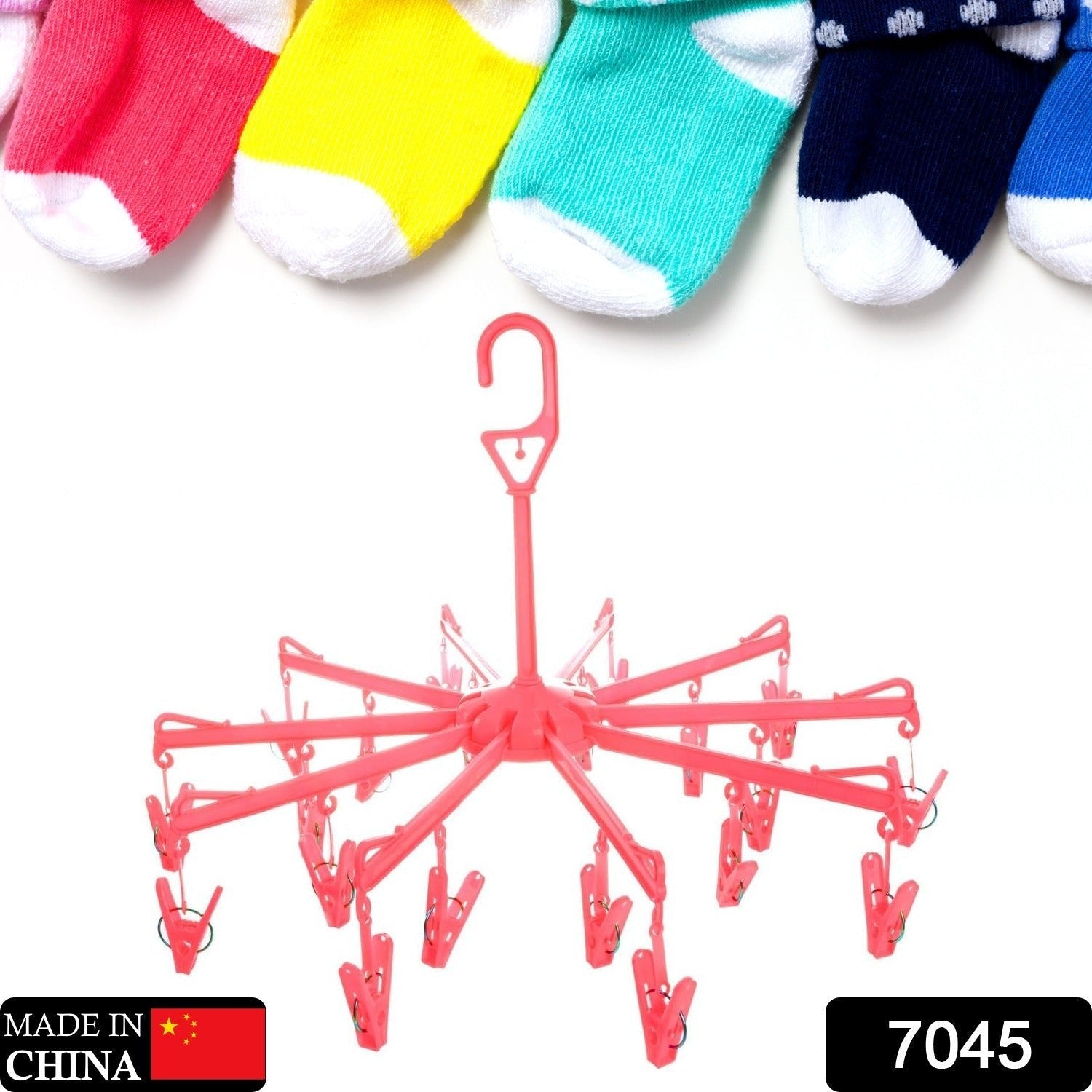 Plastic Foldable Underwear Hanging Dryer Clothes Clips Hanger Drying Rack, Clothes Hangers with 16 Clips, Clip Hanger Drip Hanger for Drying Underwear, Baby Clothes, Socks, Bras, Towel, Cloth Diapers, Gloves - infinityexculsivestore.com