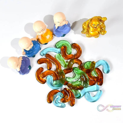 Glass Gem Stone, Flat Round Marbles Pebbles for Vase Fillers, Attractive pebbles for Aquarium Fish Tank. - infinityexculsivestore.com