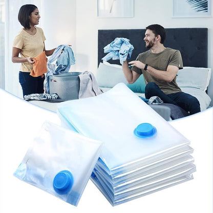 Vacuum Storage Bags with Suction Pump & Shirt clips - Vacuum Bags - Big Capacity Vacuum Seal Bags for Travel Clothes Blankets Pillows, Compression Bags | Space Saver Vacuum Storage Bags (5 Pcs Set) - infinityexculsivestore.com
