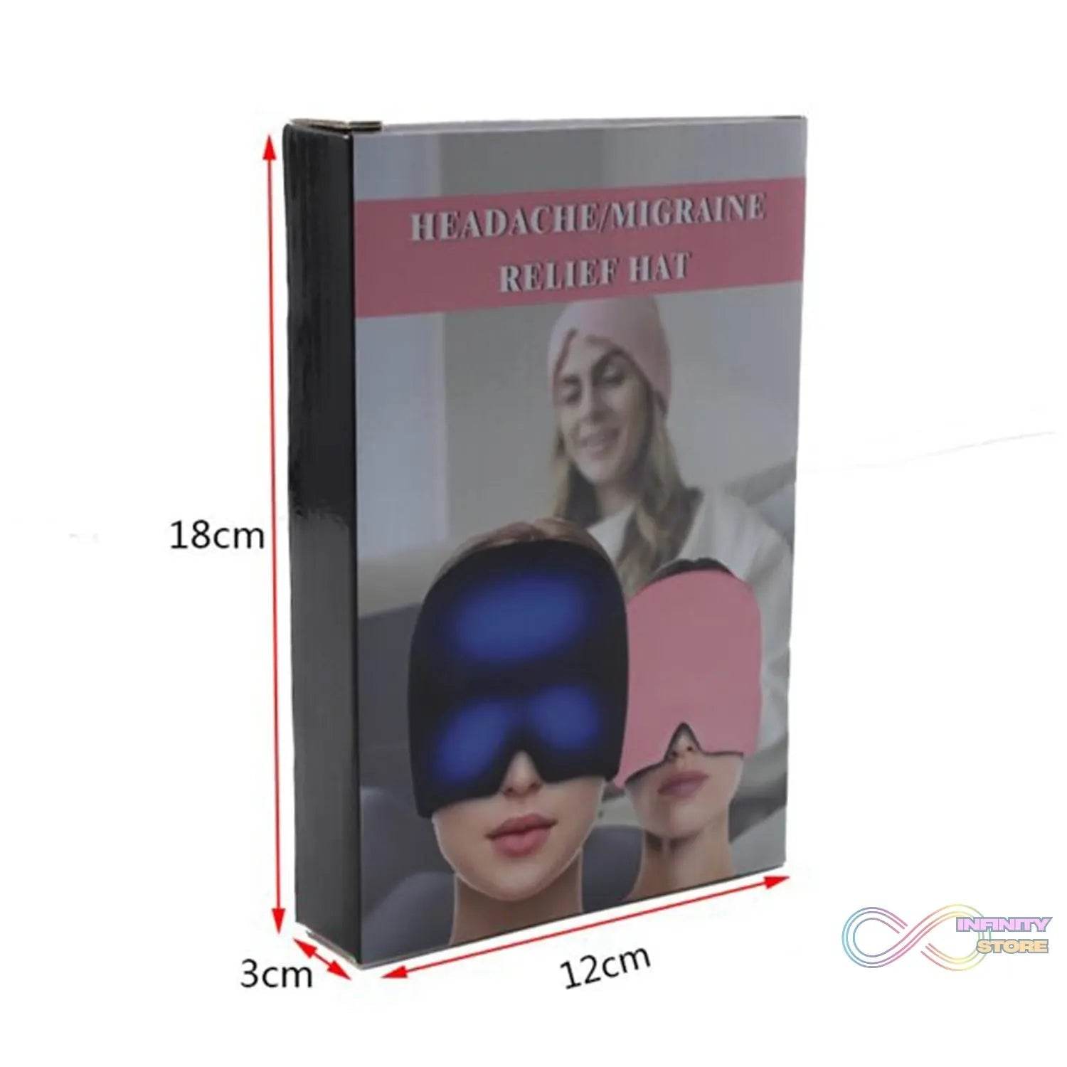 Headache Relief Hat Migraine Cap, Wearable Migraine Mask Ice Head Wrap for Tension Headache, Puffy Eyes, Sinus Headache & Stress Relief - infinityexculsivestore.com
