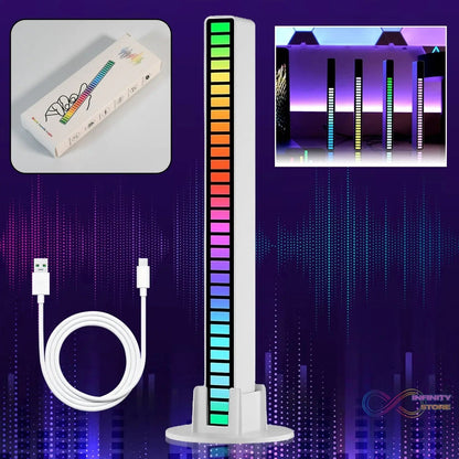 Rhythm Lights, AGC Automatic Gain Control 32 Colorful RGB Light Adjustable Pickup Rhythm Lights, RGB LED Voice - Activated Rhythm Light Car Home Sound Control Ambient Light (1 Pc) - infinityexculsivestore.com