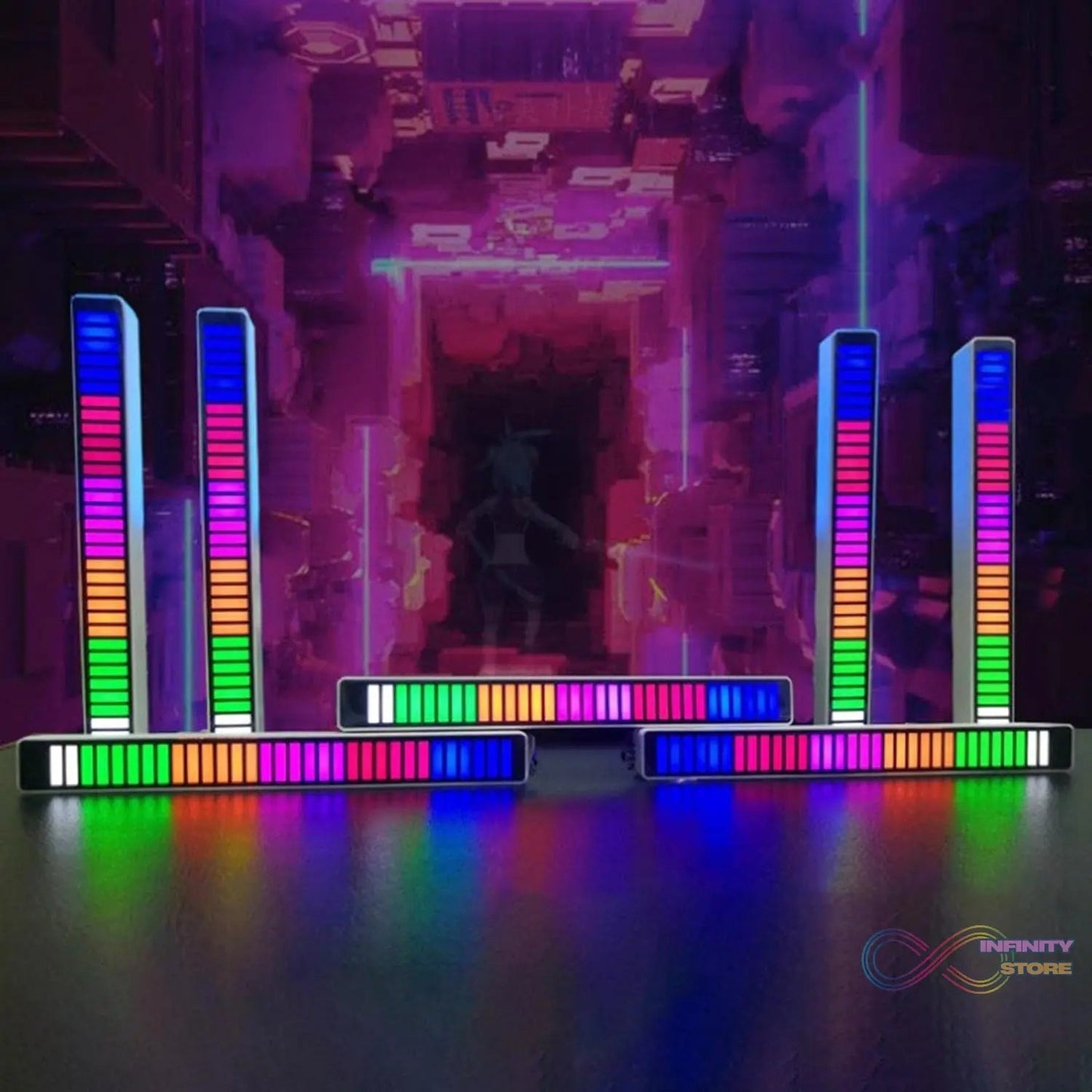 Rhythm Lights, AGC Automatic Gain Control 32 Colorful RGB Light Adjustable Pickup Rhythm Lights, RGB LED Voice - Activated Rhythm Light Car Home Sound Control Ambient Light (1 Pc) - infinityexculsivestore.com