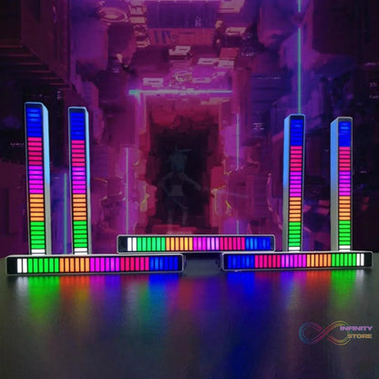 Rhythm Lights, AGC Automatic Gain Control 32 Colorful RGB Light Adjustable Pickup Rhythm Lights, RGB LED Voice - Activated Rhythm Light Car Home Sound Control Ambient Light (1 Pc) - infinityexculsivestore.com