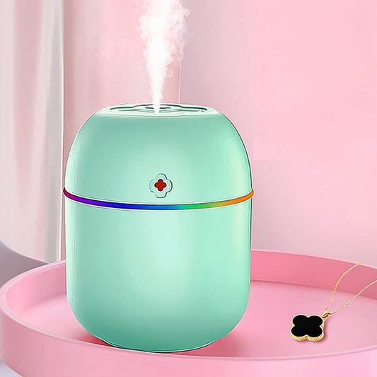Portable Lighting Mini Humidifier, USB Personal Desktop Air Humidifier for Baby Bedroom Travel Office Home with Light, Cool Mist Humidifier, Essential Oil Diffusers, Cool Mist Humidifiers (250 ML) - infinityexculsivestore.com