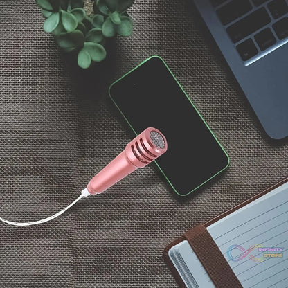 Mini Microphone Mic with Earphone for Voice Recording, Mike Mic Microphone with Handsfree for Mobile Computer, Headphone Handfree Earphone Usb Microphone Vocal Gift Miniature Children (1 Pc) - infinityexculsivestore.com