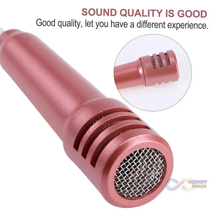 Mini Microphone Mic with Earphone for Voice Recording, Mike Mic Microphone with Handsfree for Mobile Computer, Headphone Handfree Earphone Usb Microphone Vocal Gift Miniature Children (1 Pc) - infinityexculsivestore.com