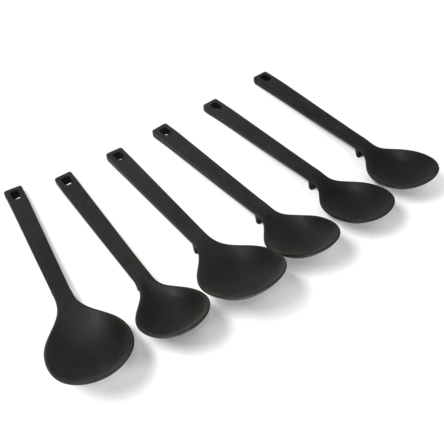 Multipurpose Silicone Spoon, Silicone Basting Spoon Non - Stick Kitchen Utensils Household Gadgets Heat - Resistant Non Stick Spoons Kitchen Cookware Items For Cooking and Baking (6 Pcs Set) - infinityexculsivestore.com