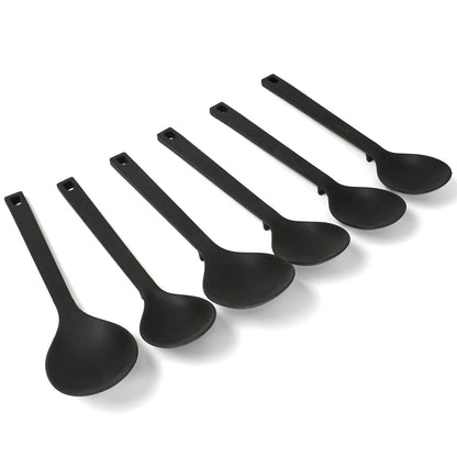 Multipurpose Silicone Spoon, Silicone Basting Spoon Non - Stick Kitchen Utensils Household Gadgets Heat - Resistant Non Stick Spoons Kitchen Cookware Items For Cooking and Baking (6 Pcs Set) - infinityexculsivestore.com