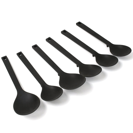 Multipurpose Silicone Spoon, Silicone Basting Spoon Non - Stick Kitchen Utensils Household Gadgets Heat - Resistant Non Stick Spoons Kitchen Cookware Items For Cooking and Baking (6 Pcs Set) - infinityexculsivestore.com