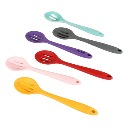 Multipurpose Silicone Spoon, Silicone Basting Spoon Non - Stick Kitchen Utensils Household Gadgets Heat - Resistant Non Stick Spoons Kitchen Cookware Items For Cooking and Baking (6 Pcs Set) - infinityexculsivestore.com