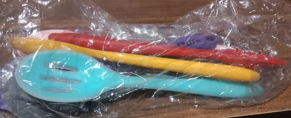 Multipurpose Silicone Spoon, Silicone Basting Spoon Non - Stick Kitchen Utensils Household Gadgets Heat - Resistant Non Stick Spoons Kitchen Cookware Items For Cooking and Baking (6 Pcs Set) - infinityexculsivestore.com