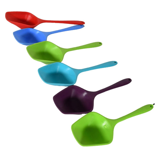 Multipurpose Silicone Spoon, Silicone Basting Spoon Non - Stick Kitchen Utensils Household Gadgets Heat - Resistant Non Stick Spoons Kitchen Cookware Items For Cooking and Baking (6 Pcs Set) - infinityexculsivestore.com