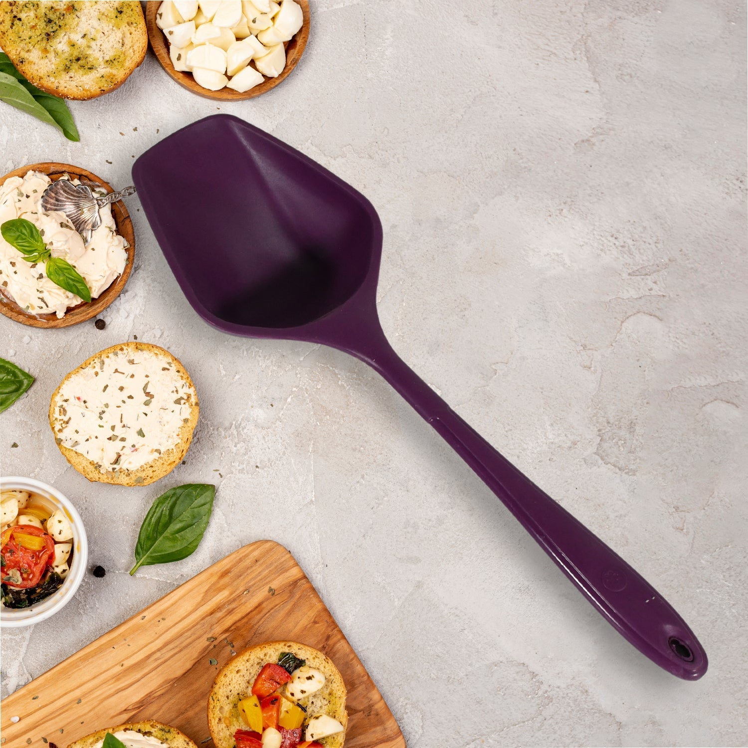 Multipurpose Silicone Spoon, Silicone Basting Spoon Non - Stick Kitchen Utensils Household Gadgets Heat - Resistant Non Stick Spoons Kitchen Cookware Items For Cooking and Baking (6 Pcs Set) - infinityexculsivestore.com