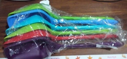 Multipurpose Silicone Spoon, Silicone Basting Spoon Non - Stick Kitchen Utensils Household Gadgets Heat - Resistant Non Stick Spoons Kitchen Cookware Items For Cooking and Baking (6 Pcs Set) - infinityexculsivestore.com