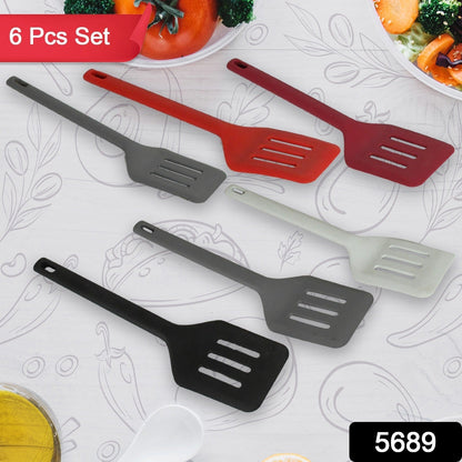 Multipurpose Silicone Spoon, Silicone Basting Spoon Non - Stick Kitchen Utensils Household Gadgets Heat - Resistant Non Stick Spoons Kitchen Cookware Items For Cooking and Baking (6 Pcs Set) - infinityexculsivestore.com
