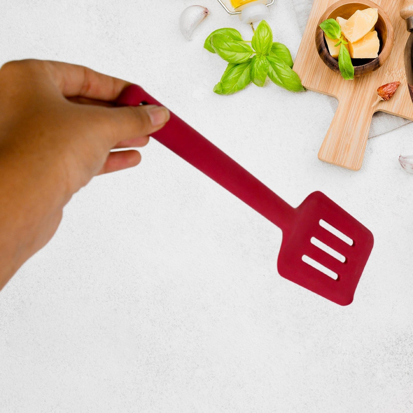 Multipurpose Silicone Spoon, Silicone Basting Spoon Non - Stick Kitchen Utensils Household Gadgets Heat - Resistant Non Stick Spoons Kitchen Cookware Items For Cooking and Baking (6 Pcs Set) - infinityexculsivestore.com