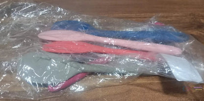 Multipurpose Silicone Spoon, Silicone Basting Spoon Non - Stick Kitchen Utensils Household Gadgets Heat - Resistant Non Stick Spoons Kitchen Cookware Items For Cooking and Baking (6 Pcs Set) - infinityexculsivestore.com