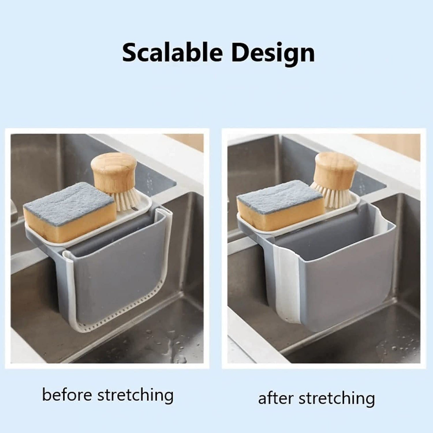 Small Multifunction Sink Drain Basket - Universal & Foldable - Sink Trash Holder Sink Side Storage Drainer Strainer Basket, Foldable Kitchen Sink Drain Strainer for Food,Dish Drainer for Fruits, Vegetables - infinityexculsivestore.com