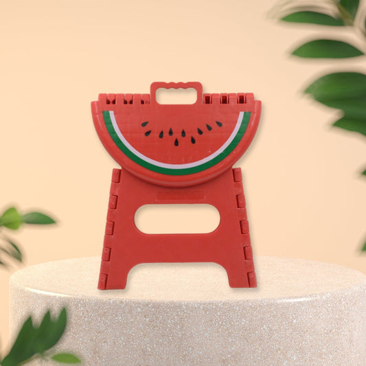 Mix Color Creative Thickening Folding Stool, Fruit Pattern Plastic Low Stool for Kindergarten Small Bench Hinge Handle Design,Learn Game Children's Kids Table Indoor Household Children's Chair Lightweight - infinityexculsivestore.com