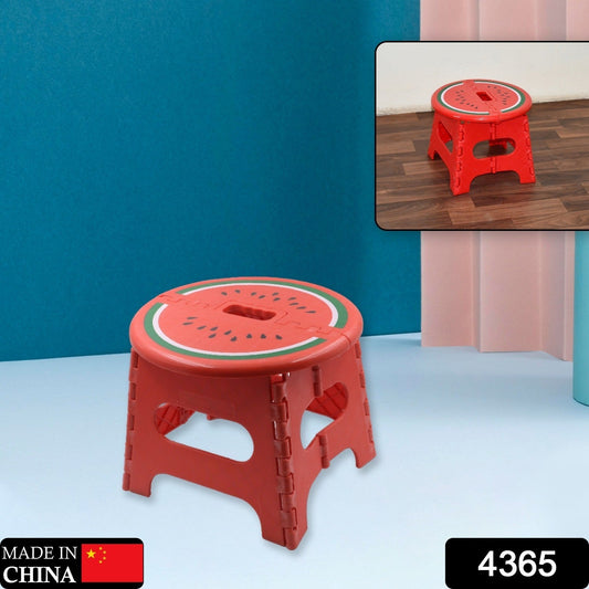 Mix Color Creative Thickening Folding Stool, Fruit Pattern Plastic Low Stool for Kindergarten Small Bench Hinge Handle Design,Learn Game Children's Kids Table Indoor Household Children's Chair Lightweight - infinityexculsivestore.com