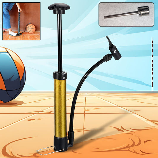 Mini Hand Air Ball Pump With 1 Pin, Metal Portable High Pressure Air Pump Mini Basketball Inflator for Balls, Basketball, Soccer, Volleyball, Football, Inflatable, and More (1 Pc) - infinityexculsivestore.com