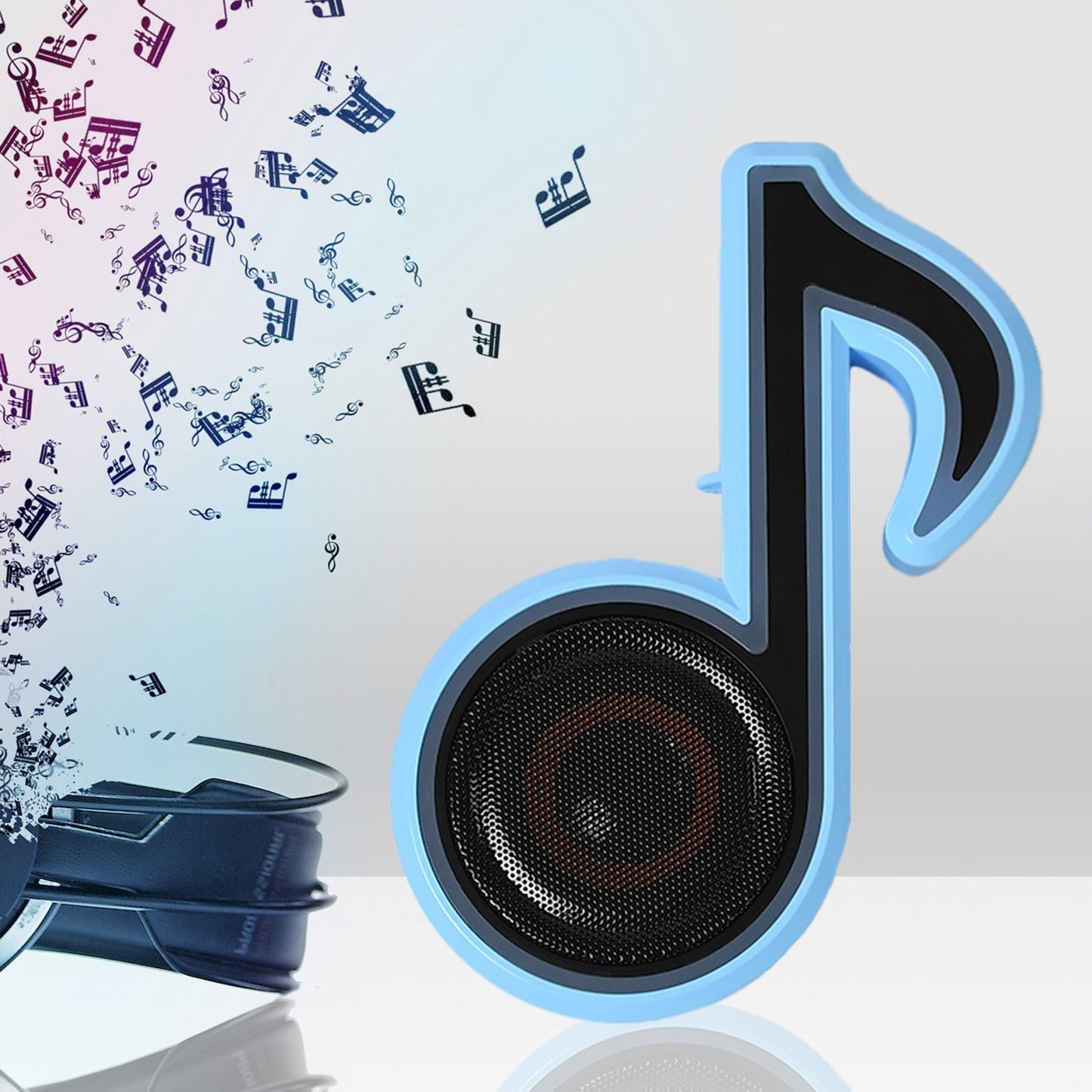 Mini Portable Music Note Shape Speaker Subwoofer Colorful Musical Note LED Lighting Sound For Creatives Gift Computer Phone Sound Equipment Bluetooth speaker (Media Player) - infinityexculsivestore.com