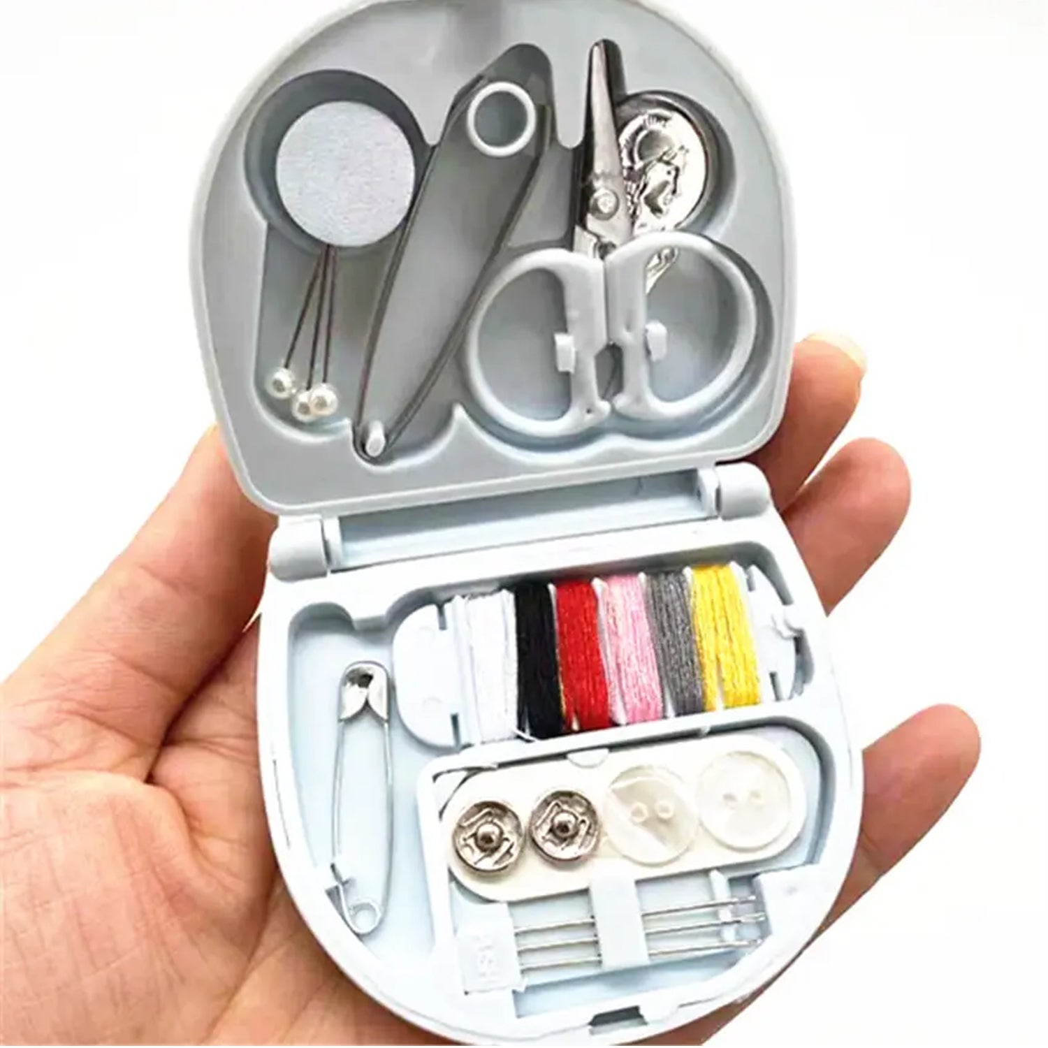 Mini Travel Sewing Kit DIY Sewing Portable Sewing Tool Kits Plastic Sewing Kit Box Beginner Friendly Emergency Sewing Repair Kit with Threads Scissors Hand Sewing Needles - infinityexculsivestore.com