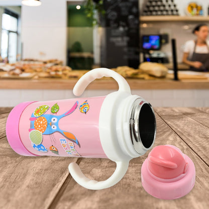 Stainless Steel Water Bottle With Handle & Straw Leak Proof, Rust Proof, Hot & Cold Drinks, Gym Sipper BPA Free Food Grade Quality, Steel fridge Bottle For office / Gym / School (350 Ml) - infinityexculsivestore.com