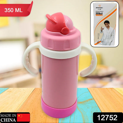 Stainless Steel Water Bottle With Handle & Straw Leak Proof, Rust Proof, Hot & Cold Drinks, Gym Sipper BPA Free Food Grade Quality, Steel fridge Bottle For office / Gym / School (350 Ml) - infinityexculsivestore.com