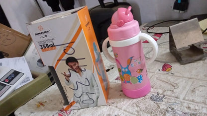 Stainless Steel Water Bottle With Handle & Straw Leak Proof, Rust Proof, Hot & Cold Drinks, Gym Sipper BPA Free Food Grade Quality, Steel fridge Bottle For office / Gym / School (350 Ml) - infinityexculsivestore.com