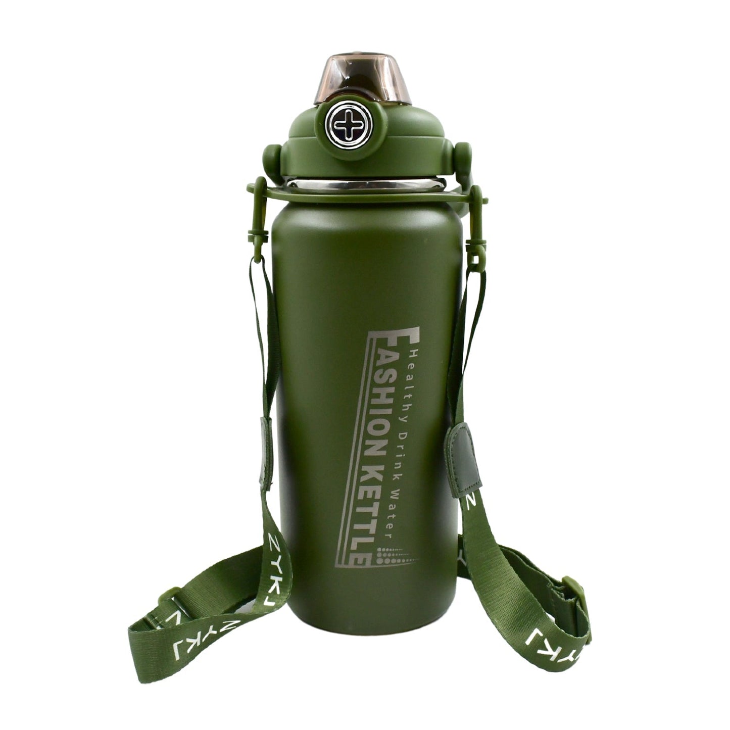 Stainless Steel Water Bottle with Straw, Strap & Handle Vacuum Insulated Thermos Flask Double - Walled Coffee Thermos Flask Leak - proof Water Bottle for Sports, Fitness, Gym (1500ML) - infinityexculsivestore.com