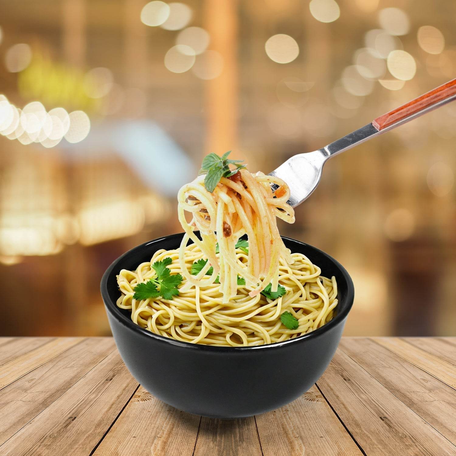 Invitation Round Ceramic Snacks Bowl With Plastic Leaf shape Serving platter Portable, Lightweight Breakfast, Serving Bowl | Ideal for Rice, Pasta, Desserts Home & Kitchen Serving Bowl & platter (8 Pcs set) - infinityexculsivestore.com