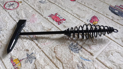 Welding Slag Removal Tool Chipping Hammer with Coil Spring Handle, Mufti Functional for Cleaning Removing Slag Industrial Weld Slag Spatter Removal Tool Welding Hammer, for Machinery Electrician (1 Pc ) - infinityexculsivestore.com