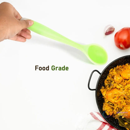 Multipurpose Silicone Spoon, Silicone Basting Spoon Non - Stick Kitchen Utensils Household Gadgets Heat - Resistant Non Stick Spoons Kitchen Cookware Items For Cooking (1 pc / 27 Cm) - infinityexculsivestore.com