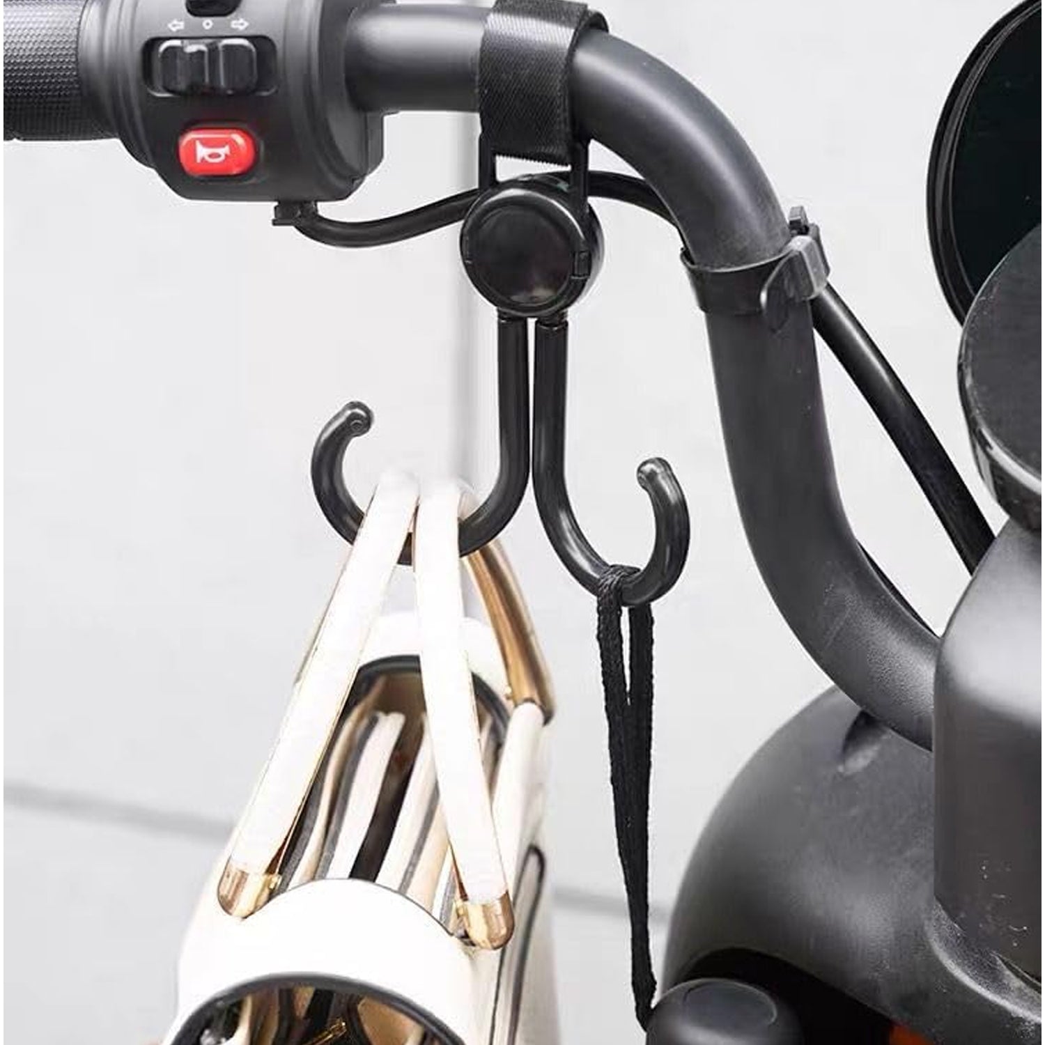 Multi - Purpose Strong Pushchair Hook Baby Carriage Hook 360Degree Rotating Black Stroller for Hanging Bag, Baby Carriage Hook for Cars, Wheelchairs, Walking Aids, Bicycles, Shopping Trolley, Bicycles (1 Pc) - infinityexculsivestore.com
