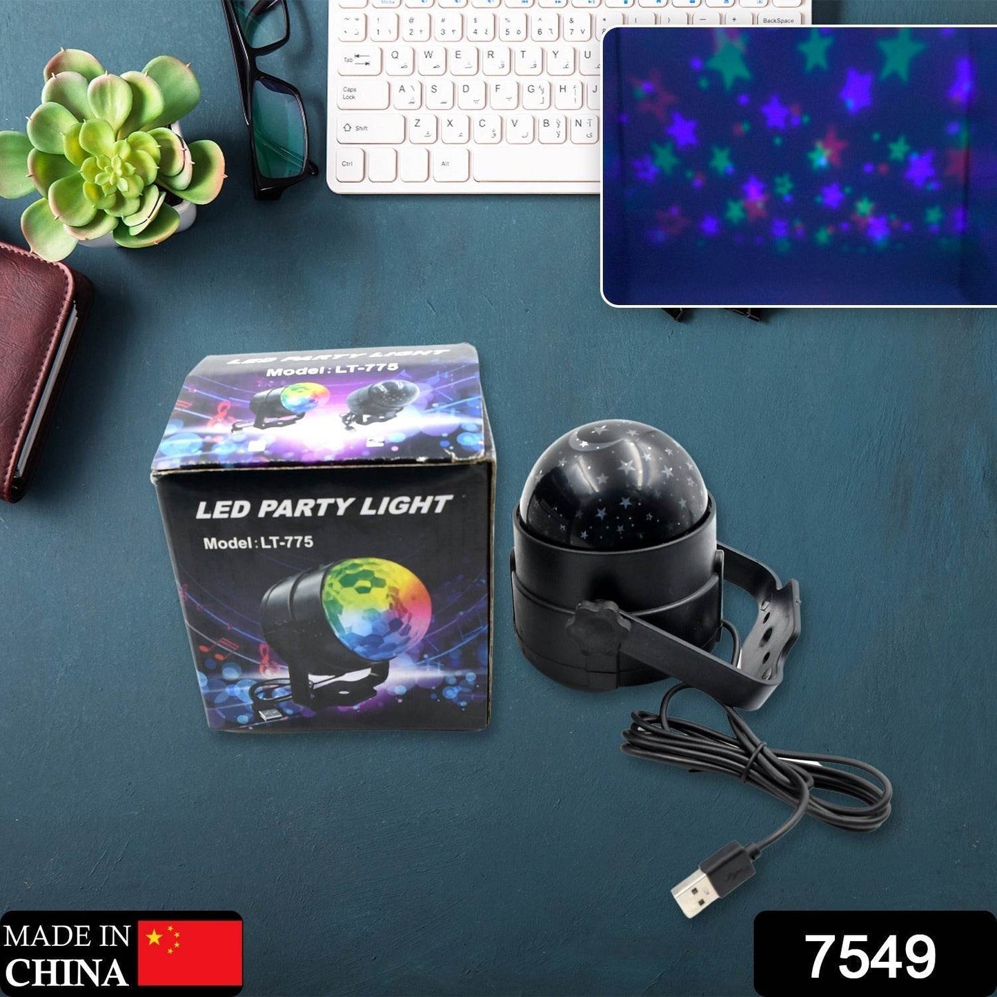 DJ Light Party Disco Light for Home Party, Led Disco Ball Colors Pattern & Modes Dancing Light for Room Rotating Bulb Magic Lights for Diwali, Wedding Holiday Party, Party Gift Kids Birthday - infinityexculsivestore.com