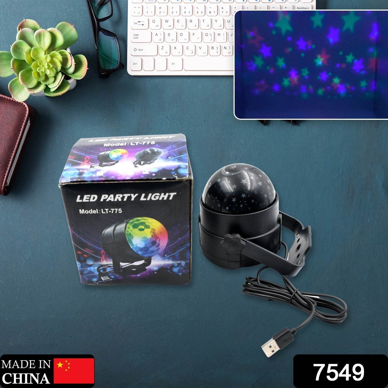 DJ Light Party Disco Light for Home Party, Led Disco Ball Colors Pattern & Modes Dancing Light for Room Rotating Bulb Magic Lights for Diwali, Wedding Holiday Party, Party Gift Kids Birthday - infinityexculsivestore.com