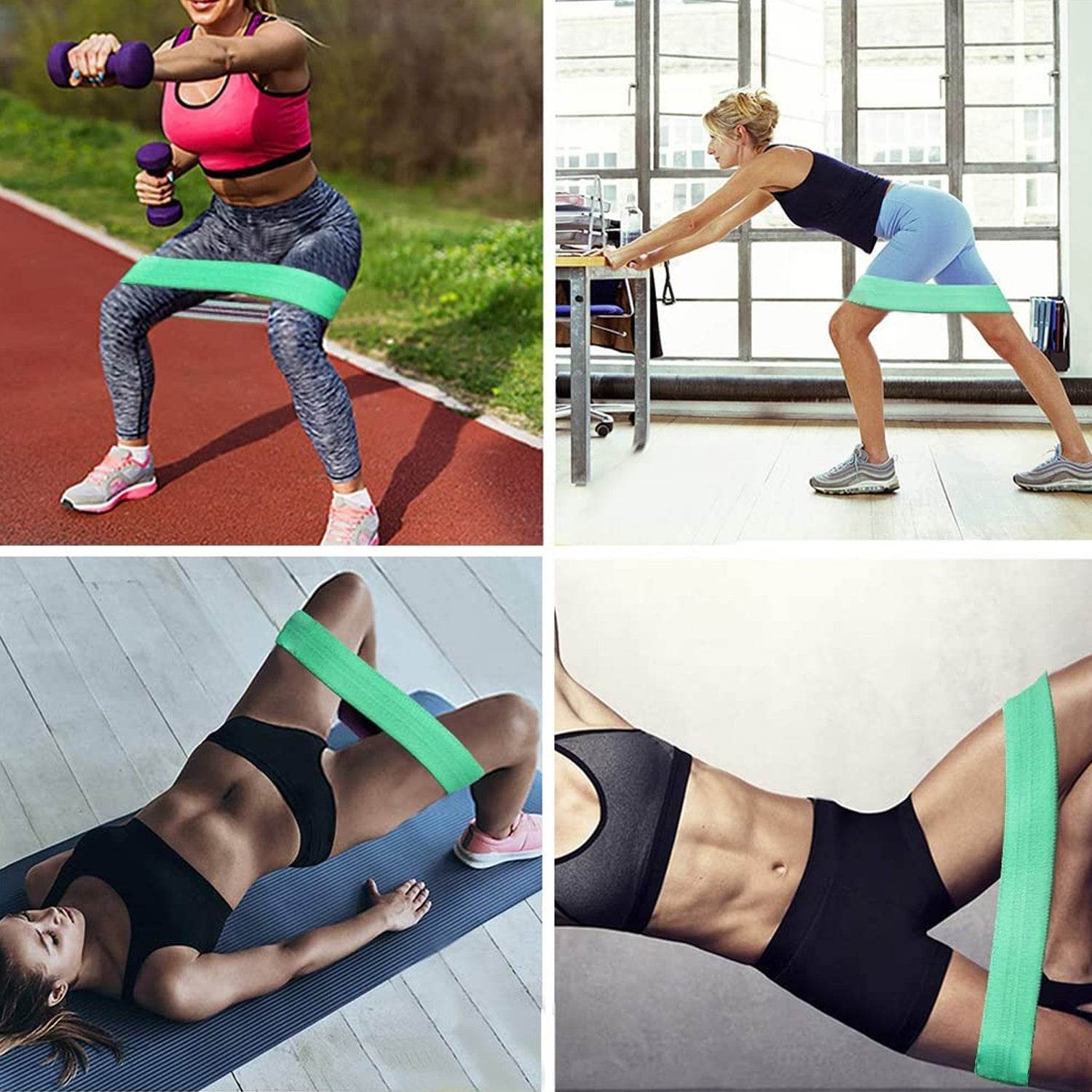 Hip Bands Booty Bands Wide Workout Bands, Resistance Exercise Bands for Legs and Butt, Resistance Loop Bands Anti Slip Circle Fitness Band Elastic Sports Bands Fitness Bands for Women Men Strength Training (3 Pcs Set) - infinityexculsivestore.com