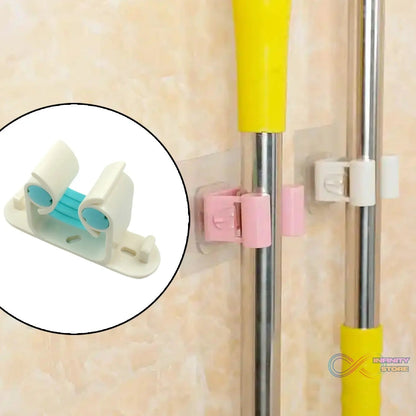 Multifunctional Holder With 4 Screw Wall Mounted Broom Organizer Cleaning Tools Holder Hanger, Hanging Hook for Bathroom Kitchen, Multi Function Holder Garage Clip Bike Hanger Wall Mount Set (1 Pc) - infinityexculsivestore.com