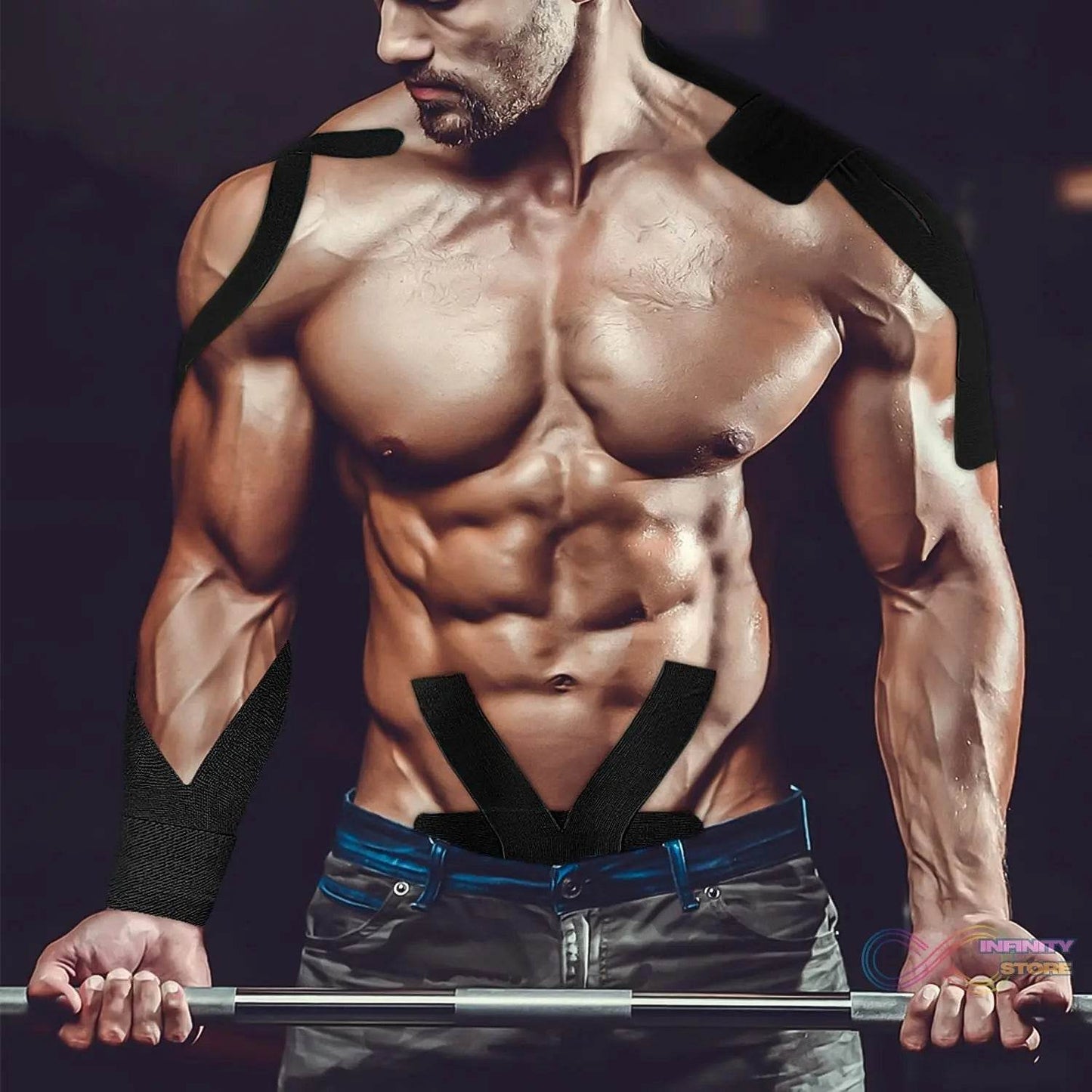 Kinesiology Tape For Physiotherapy Tape For Sports Injury Pain Relief (5 cm X 5m / 1 Pc) - infinityexculsivestore.com