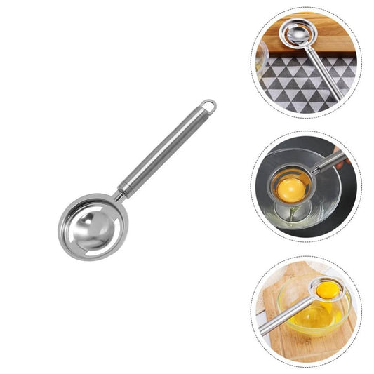 kitchen tools Egg Yolk White Separator Stainless Steel Egg White Separator Tools Eggs Yolk Filter Gadgets Kitchen Gadgets Separating Funnel Spoon Egg Divider Tools - infinityexculsivestore.com