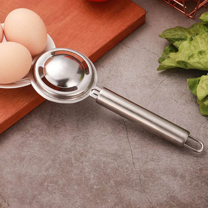 kitchen tools Egg Yolk White Separator Stainless Steel Egg White Separator Tools Eggs Yolk Filter Gadgets Kitchen Gadgets Separating Funnel Spoon Egg Divider Tools - infinityexculsivestore.com