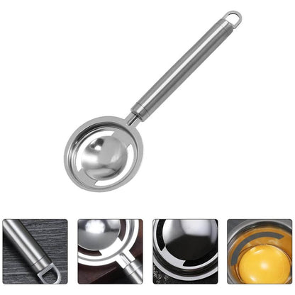 kitchen tools Egg Yolk White Separator Stainless Steel Egg White Separator Tools Eggs Yolk Filter Gadgets Kitchen Gadgets Separating Funnel Spoon Egg Divider Tools - infinityexculsivestore.com