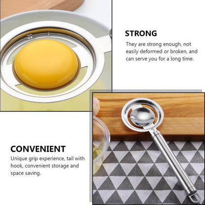 kitchen tools Egg Yolk White Separator Stainless Steel Egg White Separator Tools Eggs Yolk Filter Gadgets Kitchen Gadgets Separating Funnel Spoon Egg Divider Tools - infinityexculsivestore.com
