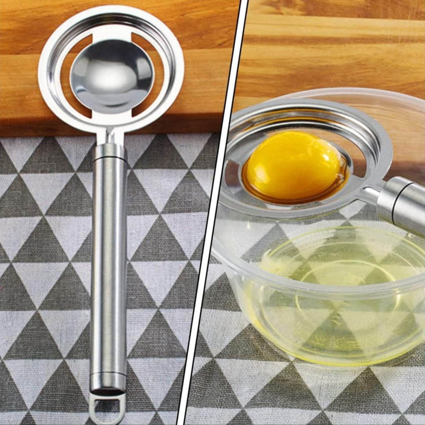 kitchen tools Egg Yolk White Separator Stainless Steel Egg White Separator Tools Eggs Yolk Filter Gadgets Kitchen Gadgets Separating Funnel Spoon Egg Divider Tools - infinityexculsivestore.com