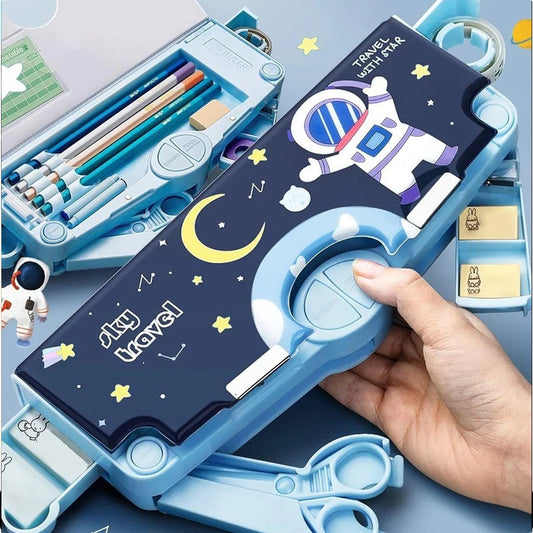Multifunctional Pencil Box for Kids, Space Pencil Box For Boys, Kids Pencil Box for Boys & Girls, Magnetic Pencil Box for Boys, Pop up Pencil Box, Space Theme Return Gifts for Kids (Space Pencil Box) - infinityexculsivestore.com