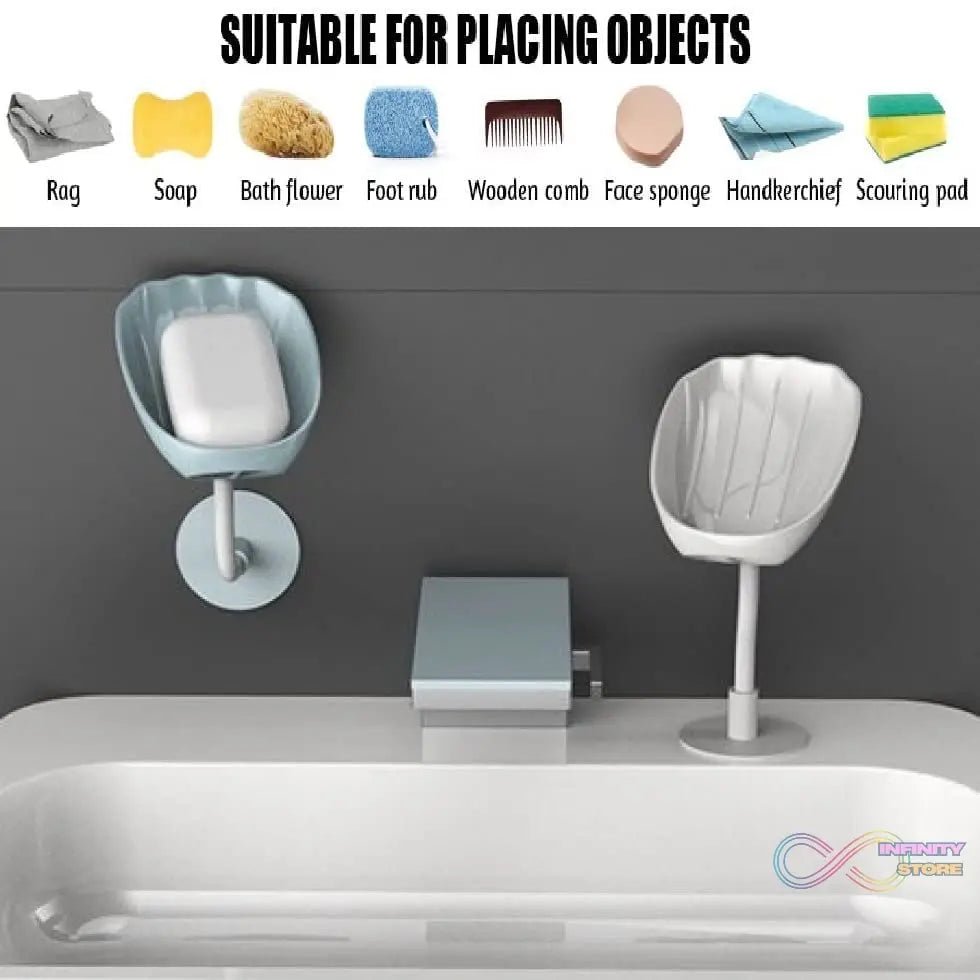 Soap Dish Wall Mounted Soap Dish No - Drilling Soap Holder Self Draining Waterfall Soap Tray Bar Soap Holder for Shower / Bathroom Soap Holder for Shower Adjustable Removable Soap Holder - infinityexculsivestore.com