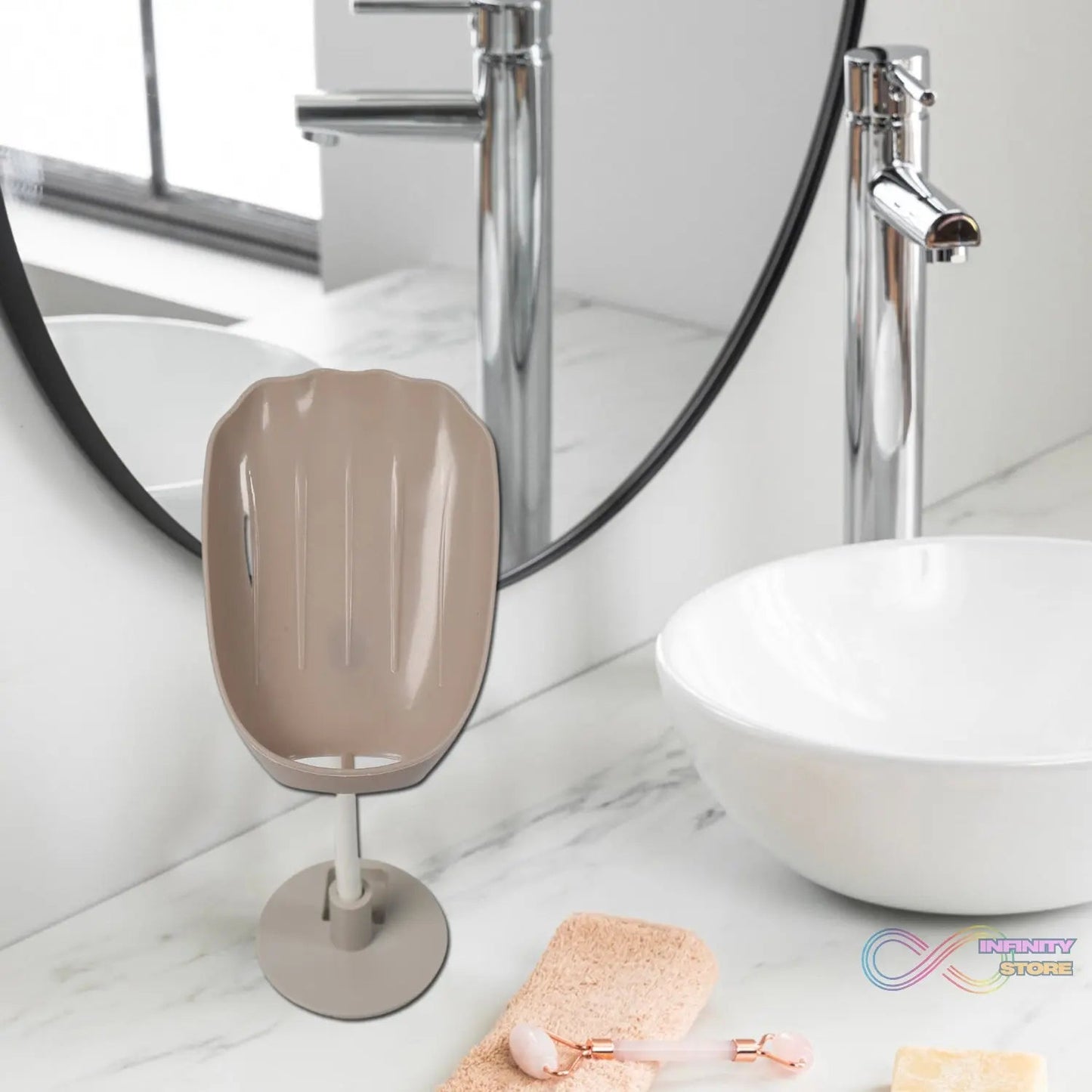 Soap Dish Wall Mounted Soap Dish No - Drilling Soap Holder Self Draining Waterfall Soap Tray Bar Soap Holder for Shower / Bathroom Soap Holder for Shower Adjustable Removable Soap Holder - infinityexculsivestore.com