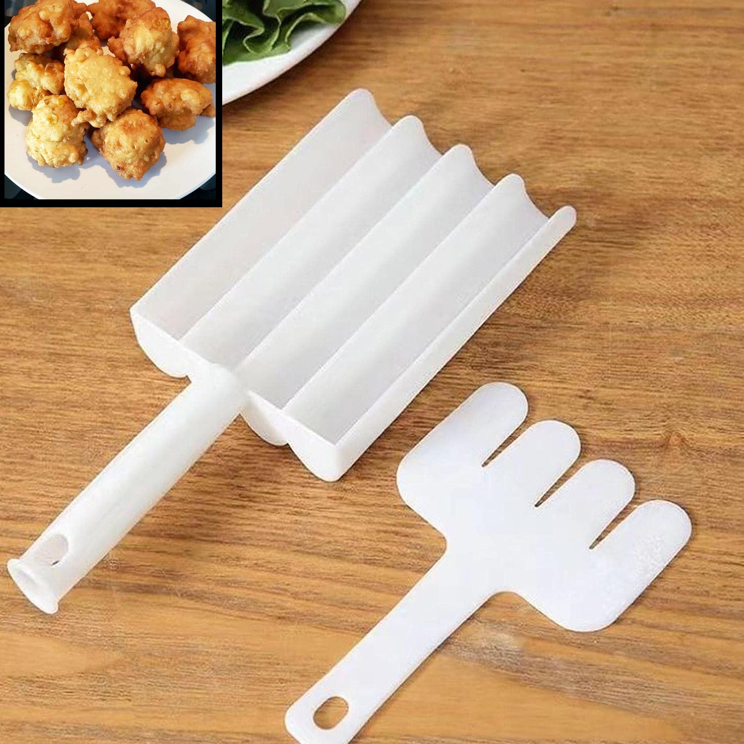 Small Multifunction Fritters Maker - Creative Fritters Scoop Multi - Function Ball Maker | Portable Maker for Making Cake Balls, Ice Cream Spoon, Doughnut, Hand Cutting Scoop(2pc Set) - infinityexculsivestore.com