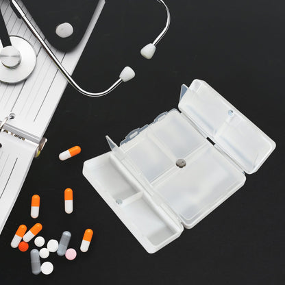 Magnetic Pill Organizer, 7 Compartments Portable Pill Case Travel Pill Organizer, Folding Design Pill Box for Purse Pocket to Hold Vitamins, Cod Liver Oil, Supplements, Medicine Box (1 Pc) - infinityexculsivestore.com